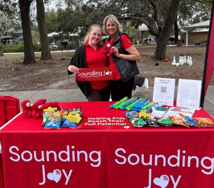 Sounding Joy Founder & Executive Director Christy Vogel and Board Member/Provider Liaison Sarah Connolly